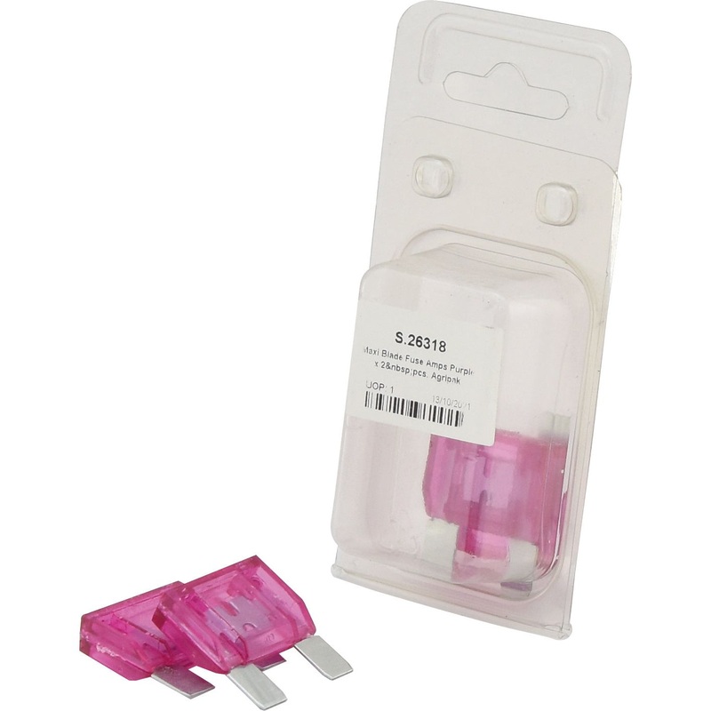 Maxi Blade Fuse 100 Amps Purple x 2 pcs. Agripak | Sparex Part No.S.26318
