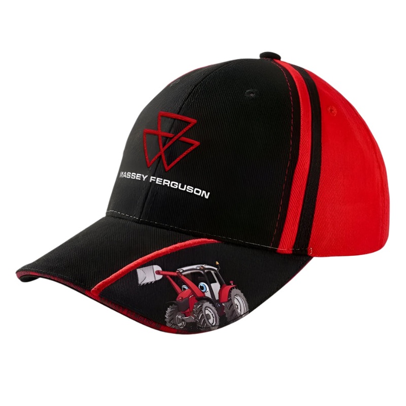 Massey Ferguson Kids Cap  Black & Red, Adjustable Fit | X993212204000