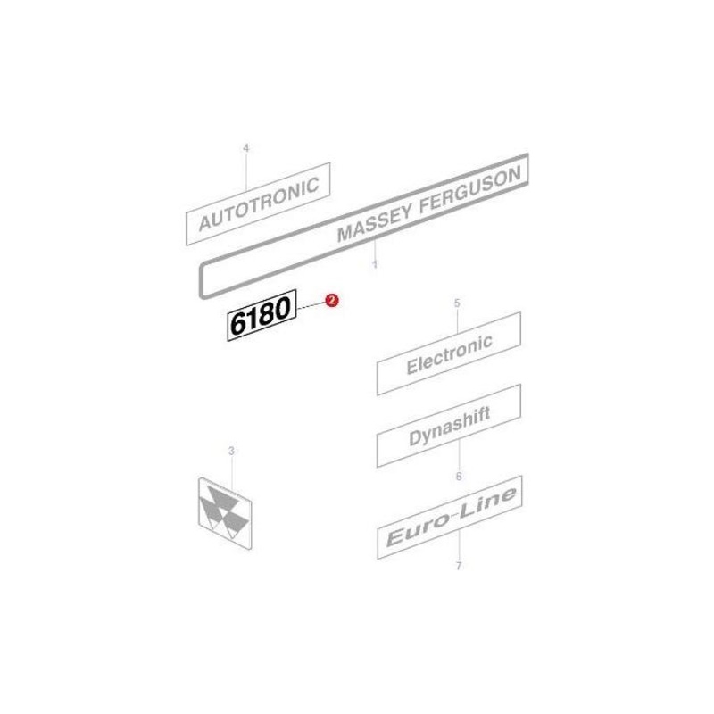 Massey Ferguson – Decal 6180 – 3713014M1
