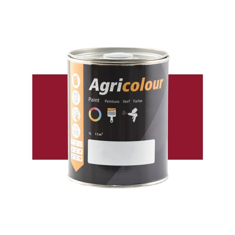 Agricolour – Brown Red Gloss Paint 1L Tin – Sparex Part No. S.83011