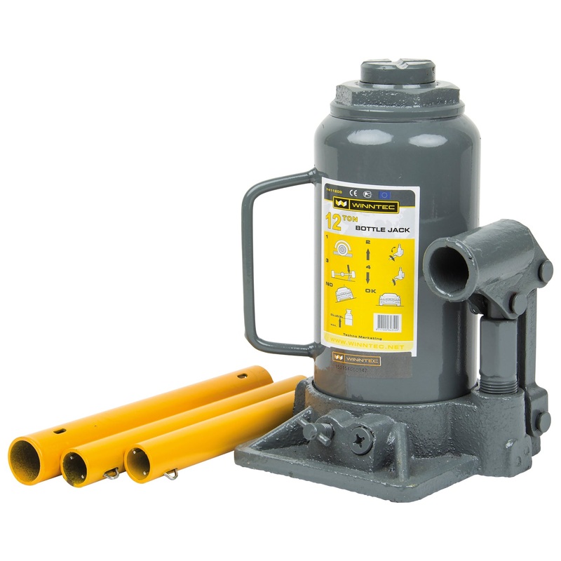WINNTEC 12 TON Bottle Jack  Horizontal & Vertical Use | SIP-09843