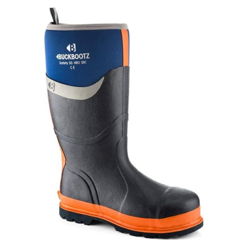 *STOCK CLEARANCE* – Buckler Safety Buckbootz Blue  Waterproof Steel Toe Work Boots | BBZ6000BL Size UK 7 / EU 41