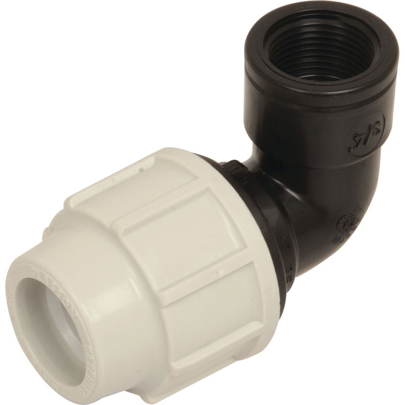 90 Elbow with Threaded Female Offtake – 25mm x 3/4” | Sparex Part No.S.106901