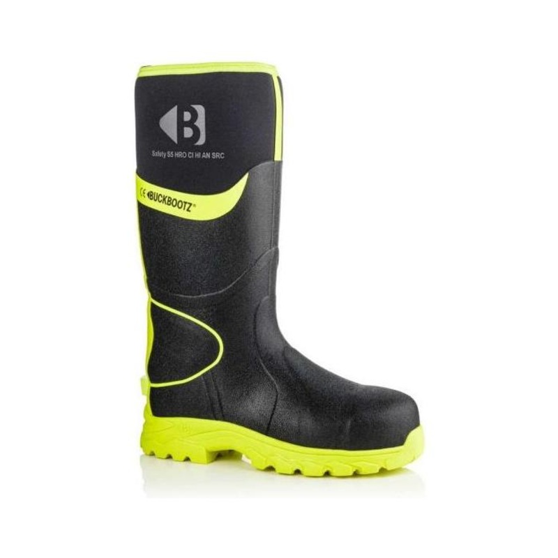 *STOCK CLEARANCE* – Buckler Hi-Vis Safety Wellies  Black & Yellow | BBZ8000BK/YL | Lightweight & EN Certified Size UK 8 / EU 42