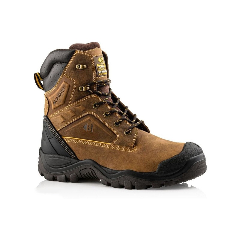 *STOCK CLEARANCE* – Buckler High Leg Waterproof Safety Boots  BSH011BR | Durable & S3 Rated Size UK 6