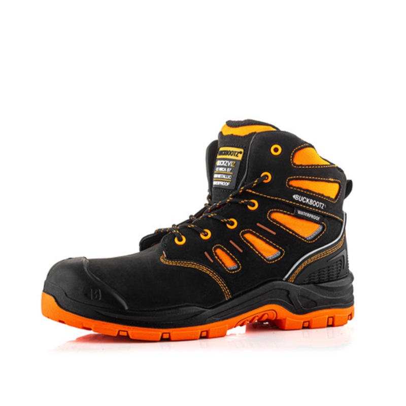 *STOCK CLEARANCE* – Buckler Safety Lace Boot  BVIZ2/OR | Hi-Vis, Waterproof & Slip-Resistant