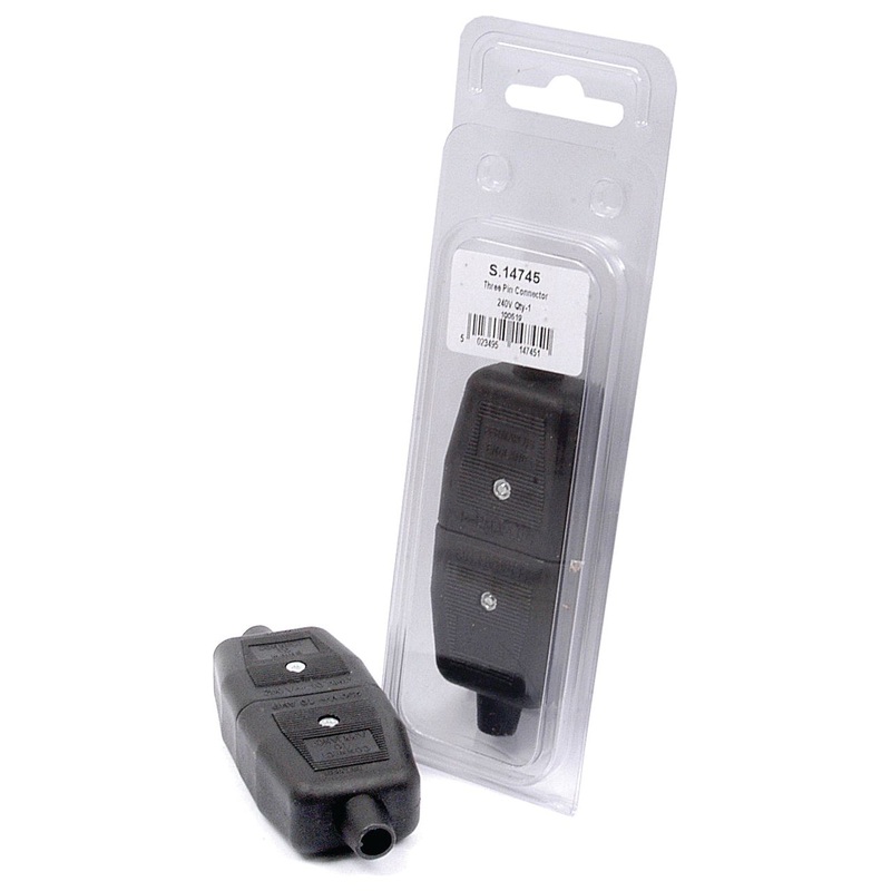 3 Pin Male / Female Connection, 10 Amps | Sparex Part No.S.14745