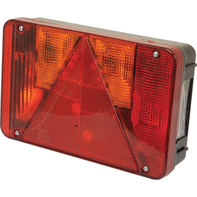 Rear Combination Light, (Halogen), Function: 6, Brake / Tail / Indicator / Fog / Number Plate / Reflector, LH, 12V | Sparex Part No.S.26657