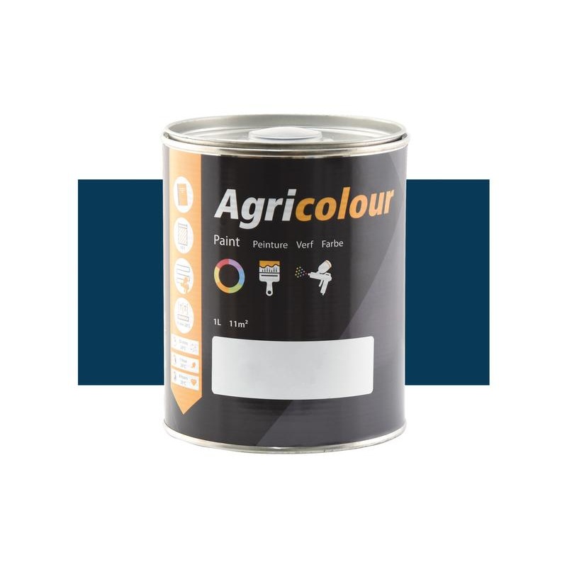 Agricolour – Blue Gloss Paint 1L Tin – Sparex Part No. S.83640