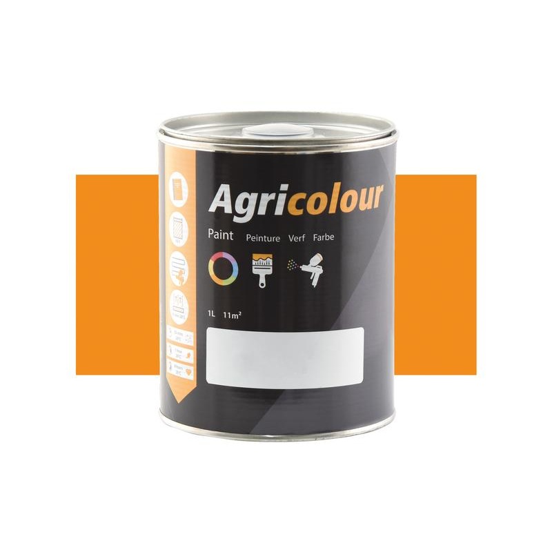 Agricolour – Green Brown Gloss Paint 1L Tin – Sparex Part No. S.89639
