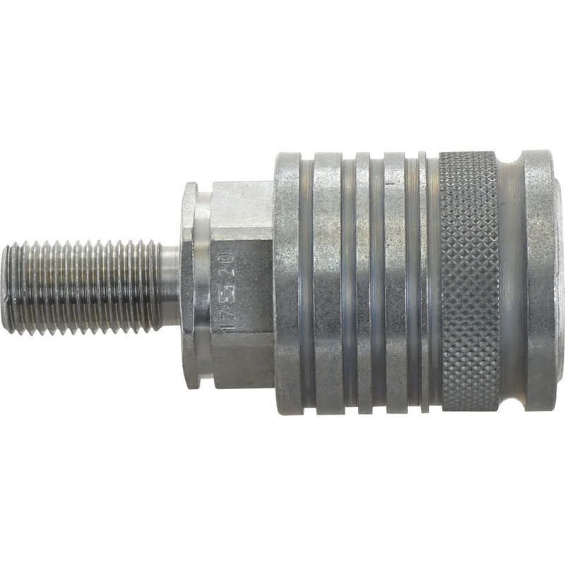 Stauff Quick Release Hydraulic Coupling Female 1/2” Body x M14 x 1.50 Metric Male Bulkhead | Sparex Part No.S.30565