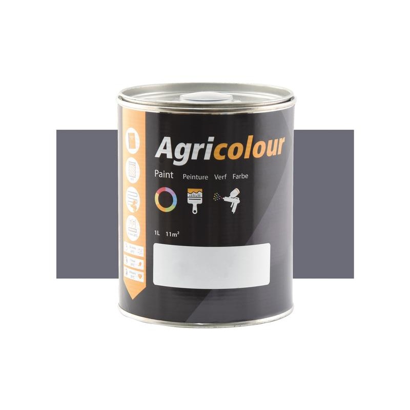 Agricolour – Grey Gloss Paint 1L Tin – Sparex Part No. S.84364