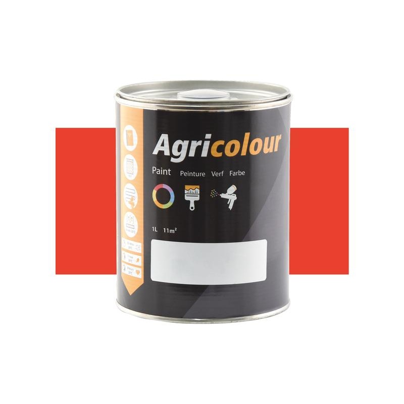 Agricolour – Orange Gloss Paint 1L Tin – Sparex Part No. S.83449