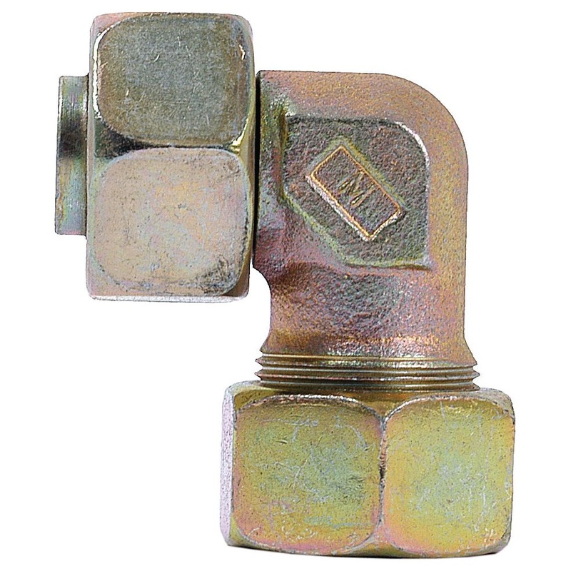 Hydraulic Metal Pipe Angled Stud Coupling E.W.V. 18L 90 compact standpipe | Sparex Part No.S.34175