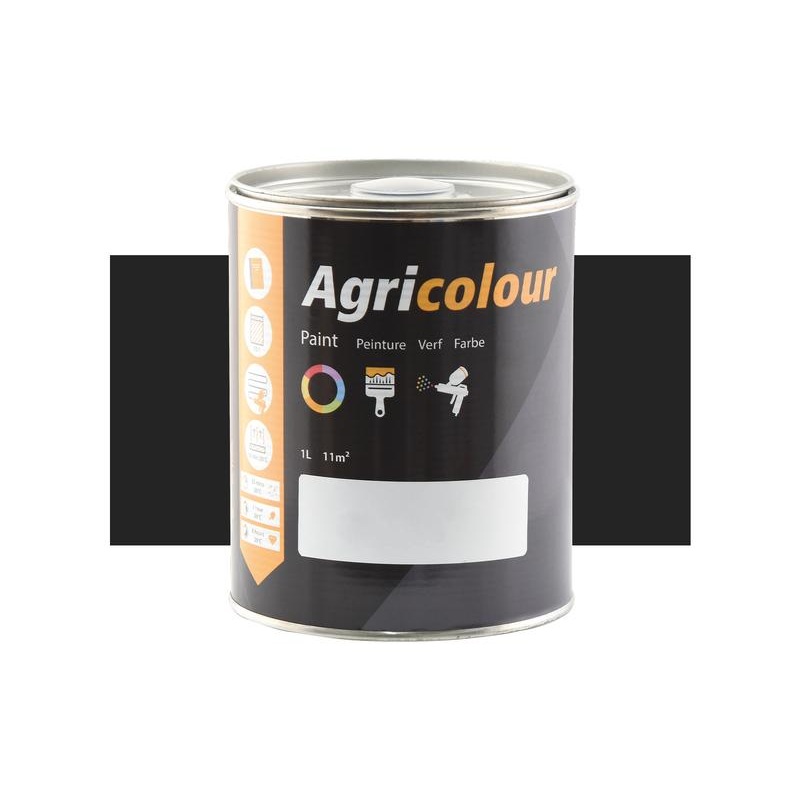 Agricolour – Traffic Black Gloss Paint 1L Tin – Sparex Part No. S.89017
