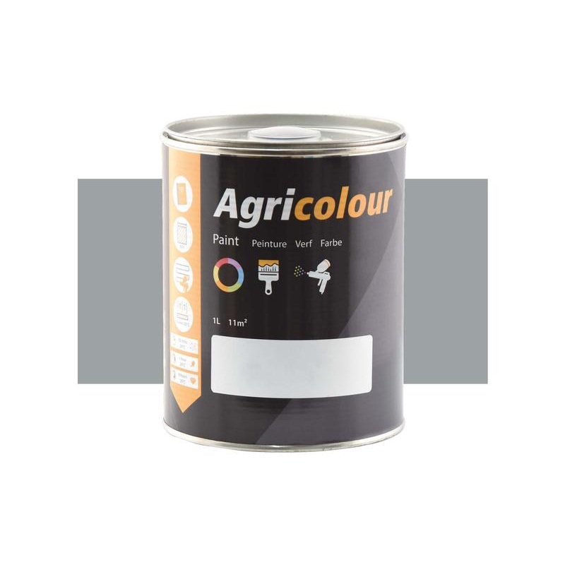 Agricolour – Light Grey Gloss Paint 1L Tin – Sparex Part No. S.83961