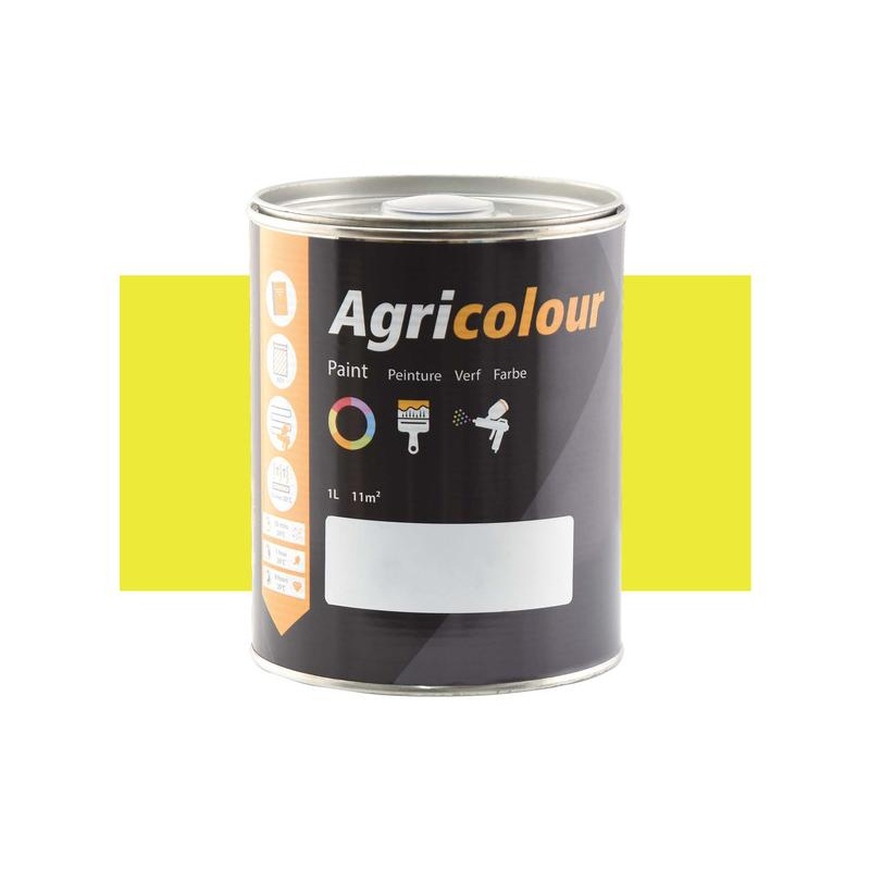 Agricolour – Yellow Gloss Paint 1L Tin – Sparex Part No. S.84308
