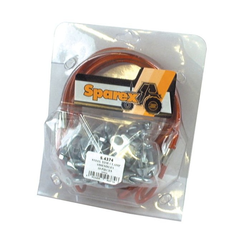 Swath turner clamp, Suitable for 8mm tines, Agripak (10 pcs.) | Sparex Part No.S.4374