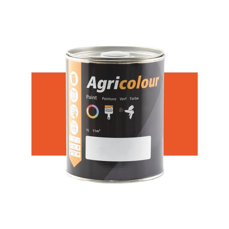 Agricolour – Orange Gloss Paint 1L Tin – Sparex Part No. S.82094