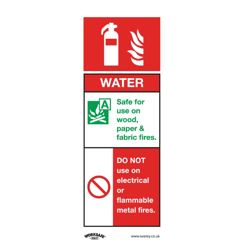 Safe Conditions Safety Sign – Water Fire Extinguisher – Rigid Plastic – SS27P1