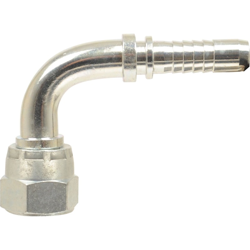 *SPECIAL PRICE* – Dicsa JIC 37 Hose Insert 1/4” x 7/16” Female Thread 90 Swept Swivel | Sparex Part No.S.53128