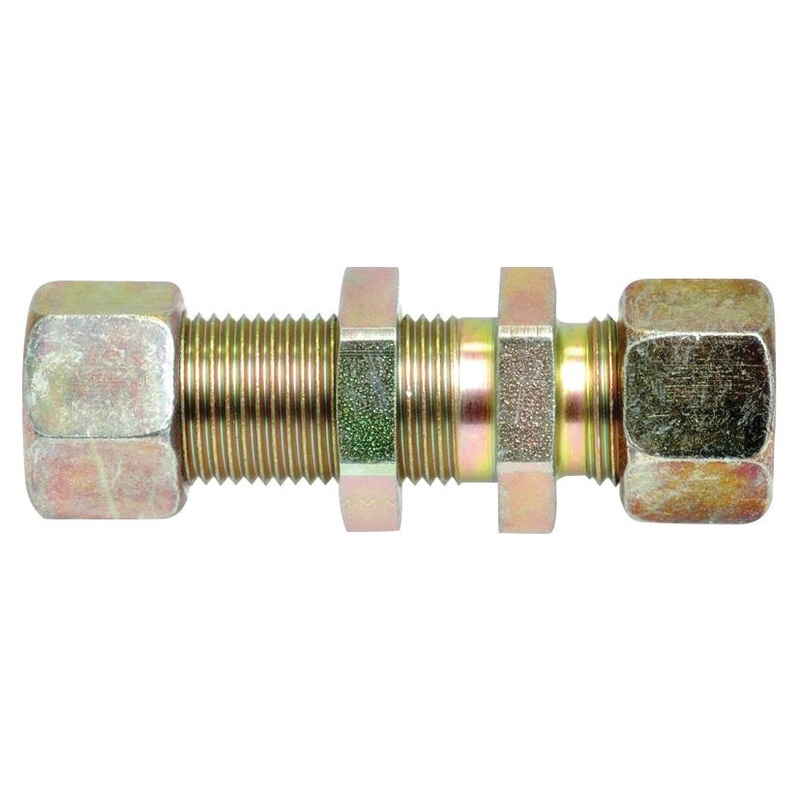 *SPECIAL PRICE* – Hydraulic Metal Pipe Bulkhead Coupling G.S.V. 15L with lock nut | Sparex Part No.S.34204