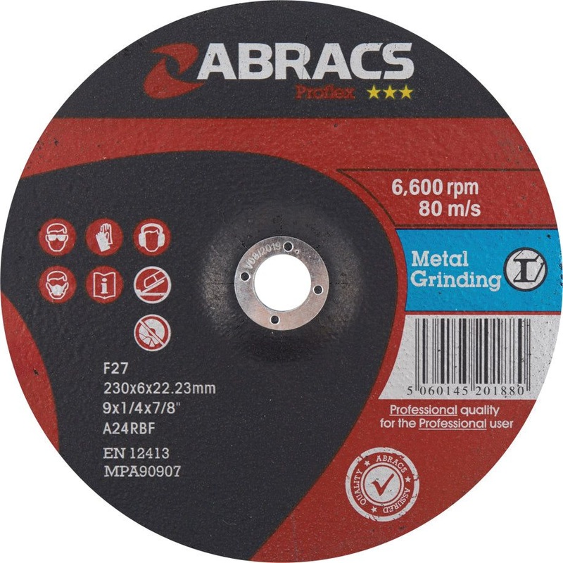 *SPECIAL PRICE* – Metal Grinding Disc 230mm x 6mm x 22mm A24RBF – S.14229