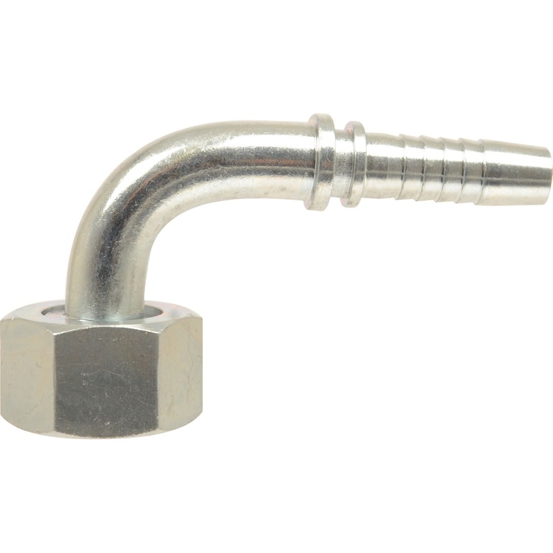 Dicsa Metric 24/60 Hose Insert 5/16” x M18 x 1.5 (12L) Female Thread 90 Swept Swivel | Sparex Part No.S.116889
