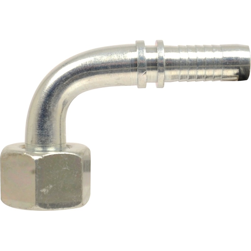 Dicsa Metric 24 Hose Insert 5/16” x M18 x 1.5 (10S) Female Thread 90 Swept Swivel With O-Ring | Sparex Part No.S.116774