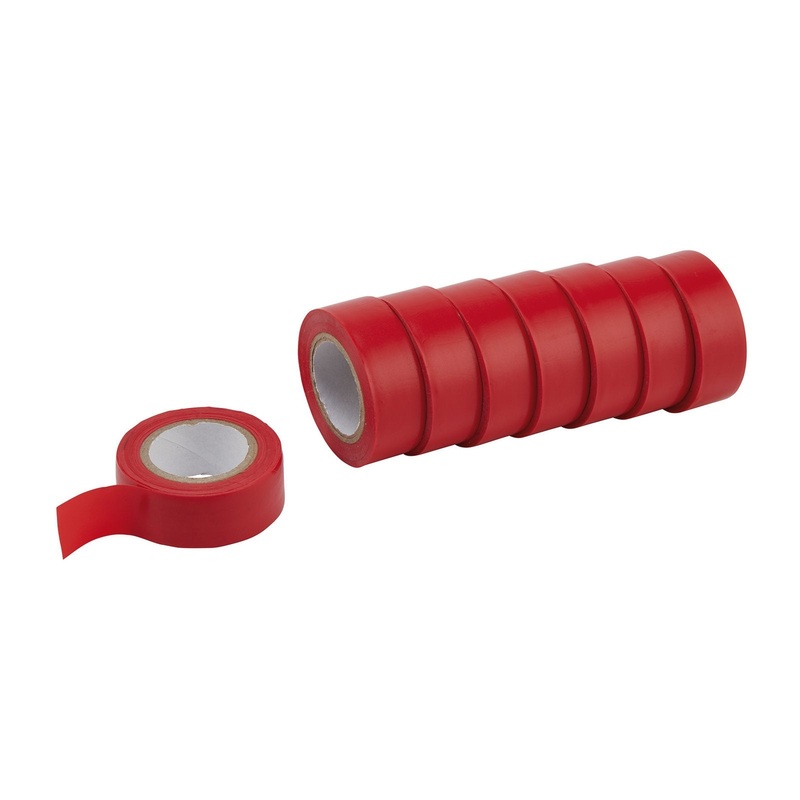 Draper Insulation Tape To Bsen60454/Type2, 10M X 19mm, Red (Pack Of 8) – 619