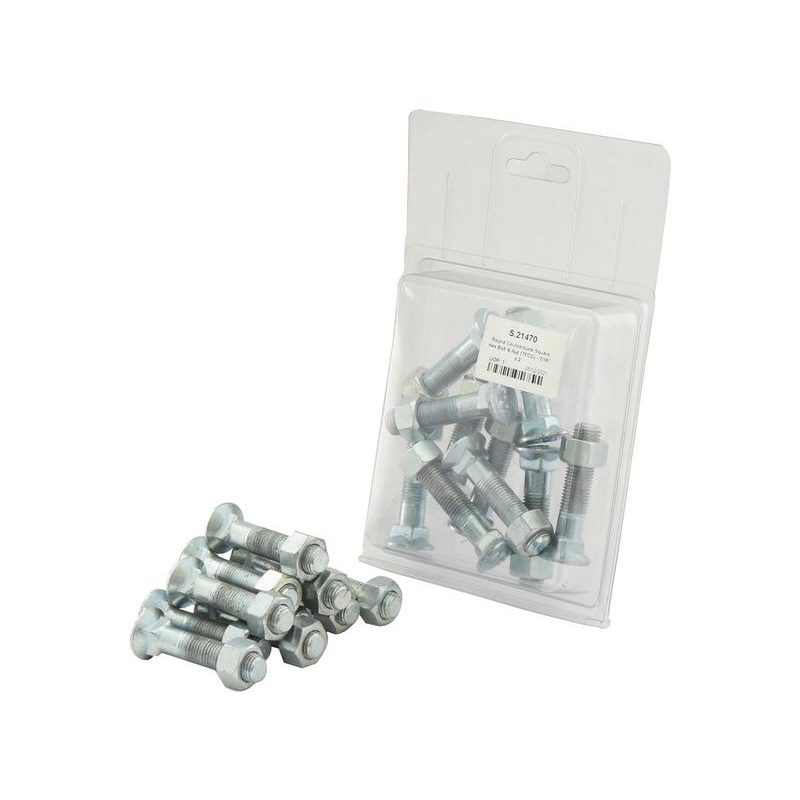 Round Countersunk Square Hex Bolt & Nut (TFCC) – 7/16” x 2-1/8” Tensile strength 8.8 (10 pcs. Agripak) – Sparex Part No. S.21470