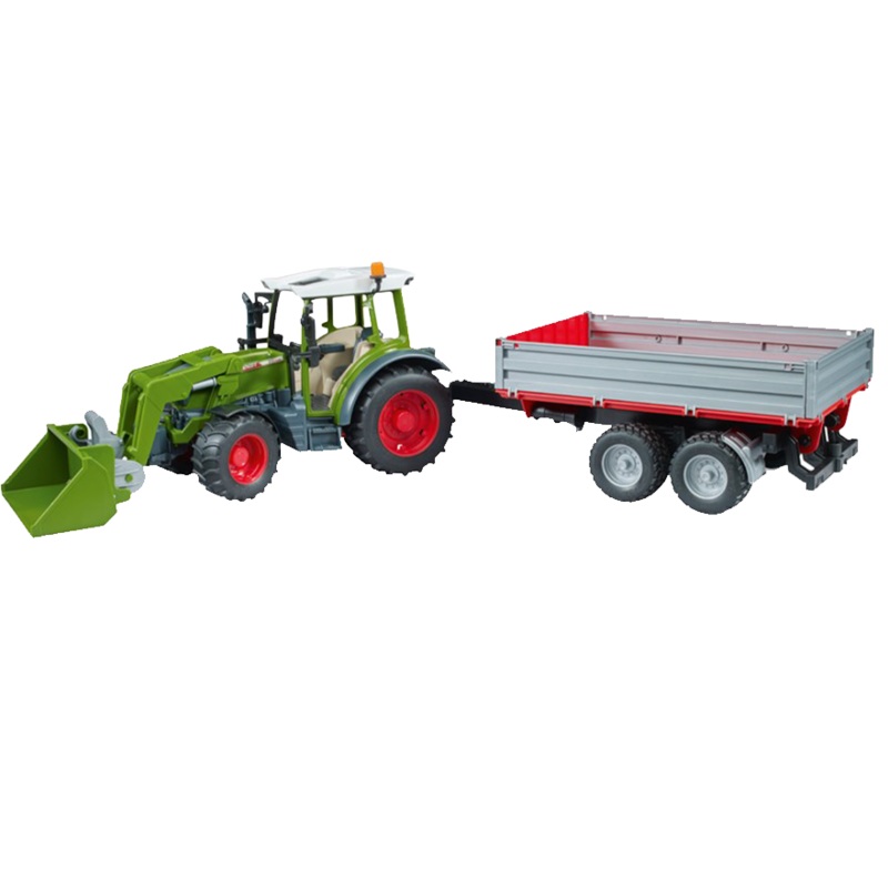 Fendt 211 Vario with Front Loader & Sideboard Trailer  1:16 Scale Toy Model | X991023004000