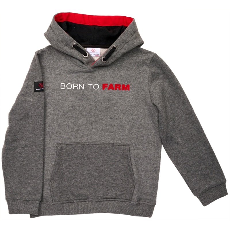 Massey Ferguson Kids Born to Farm Hoodie  Grey | X993322301