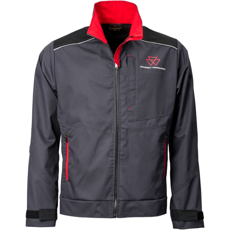 Massey Ferguson Men’s Dark Grey Work Jacket  Durable & Adjustable | X993532204