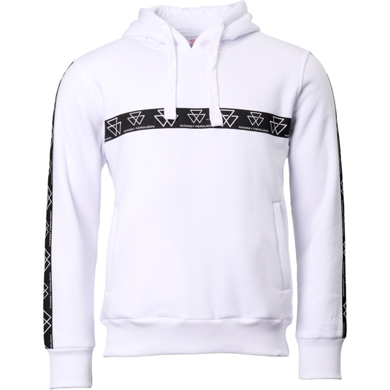 Massey Ferguson White Hoodie with Side Pockets  Stylish & Comfortable | X993412301000