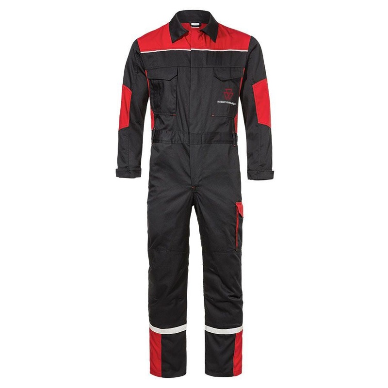 Massey Ferguson Black & Red Overalls  New Logo, Durable Workwear | X993452202