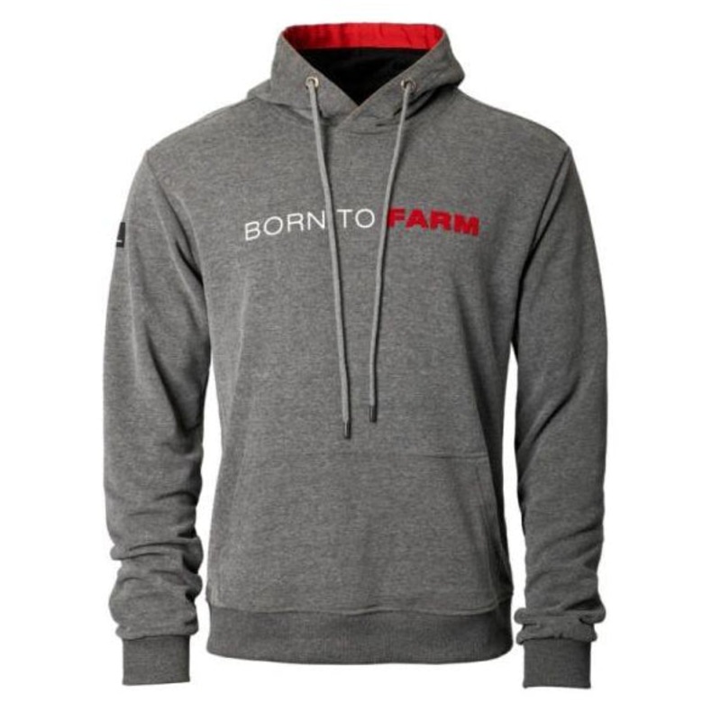 Massey Ferguson Grey Unisex Hoodie  Born to Farm Slogan | X993322218