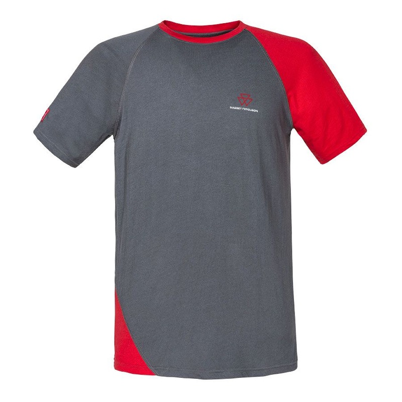 Massey Ferguson Mens Grey T-Shirt  Breathable & Moisture-Repellent | X993322207