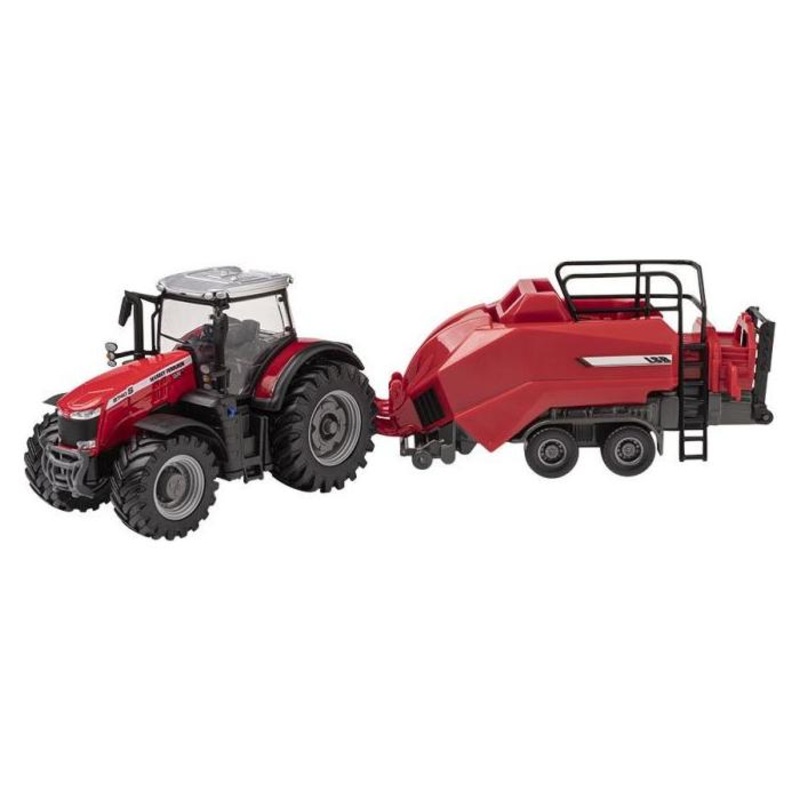 Massey Ferguson MF 8740 S with Baler  Push-and-Go Tractor Toy | X993222105000