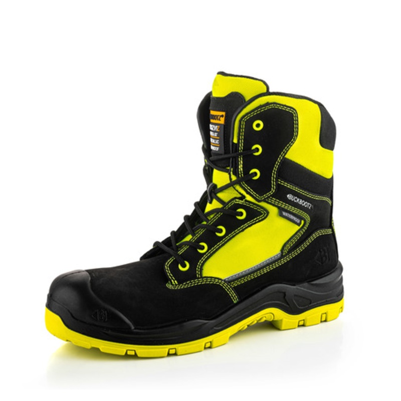 Buckler Safety Lace/Zip Boot  Hi-Viz Waterproof Work Boots | BVIZ1YL