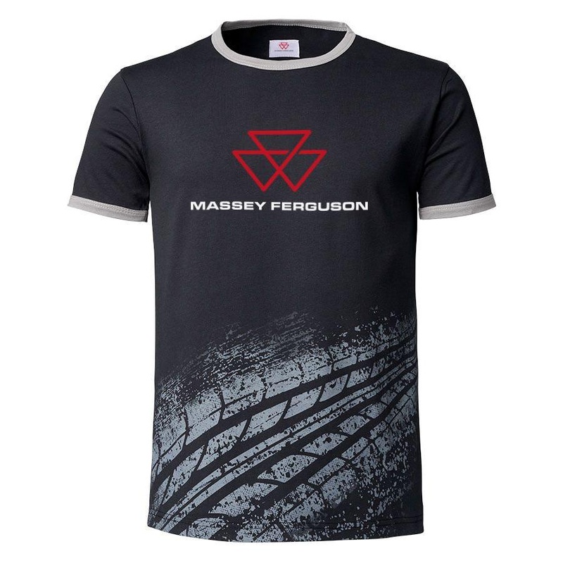 Massey Ferguson Mens T-Shirt with Tyre Print  100% Cotton | X993412202