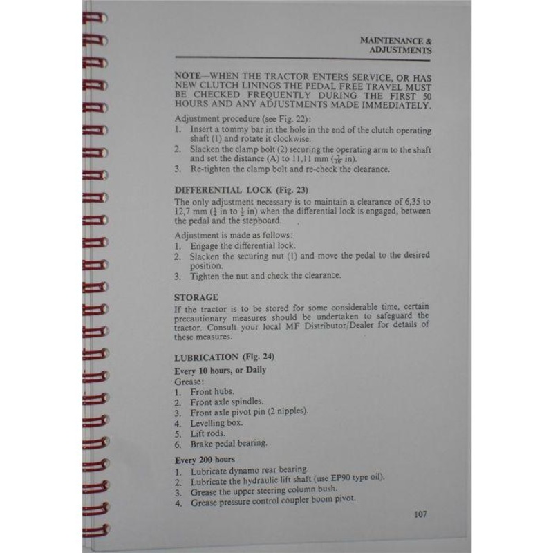 Massey Ferguson – 135 Operators Manual – 819395M2