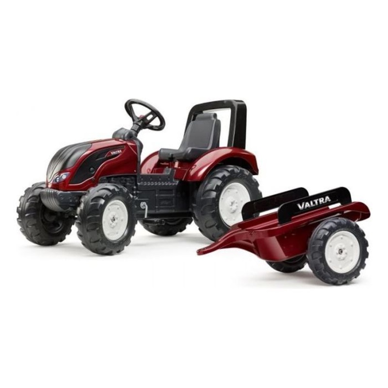 Valtra Pedal Tractor with Trailer  Metallic Red Ride-On for Kids 3-7 | V42801800
