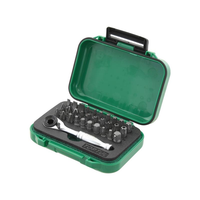 31 pcs. 1/4” Hex Drive Mini Ratchet Bit Set – Sparex Part No. S.166765