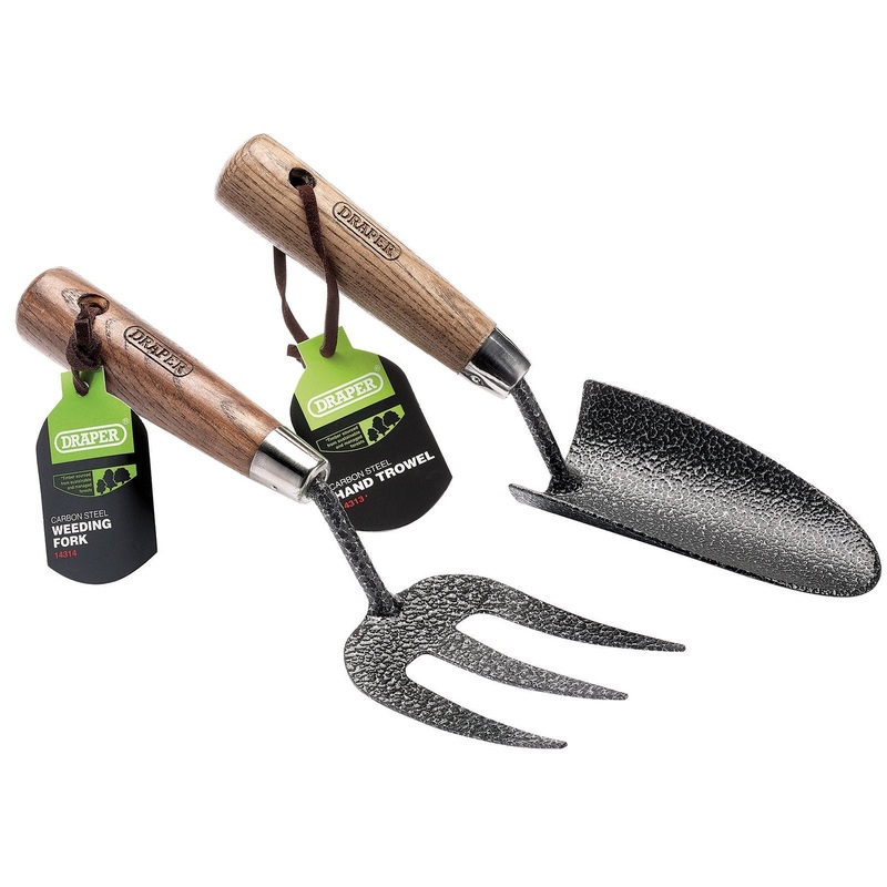 Draper Carbon Steel Heavy Duty Hand Fork And Trowel Set With Ash Handles (2 Piece) – GCAFT2/I