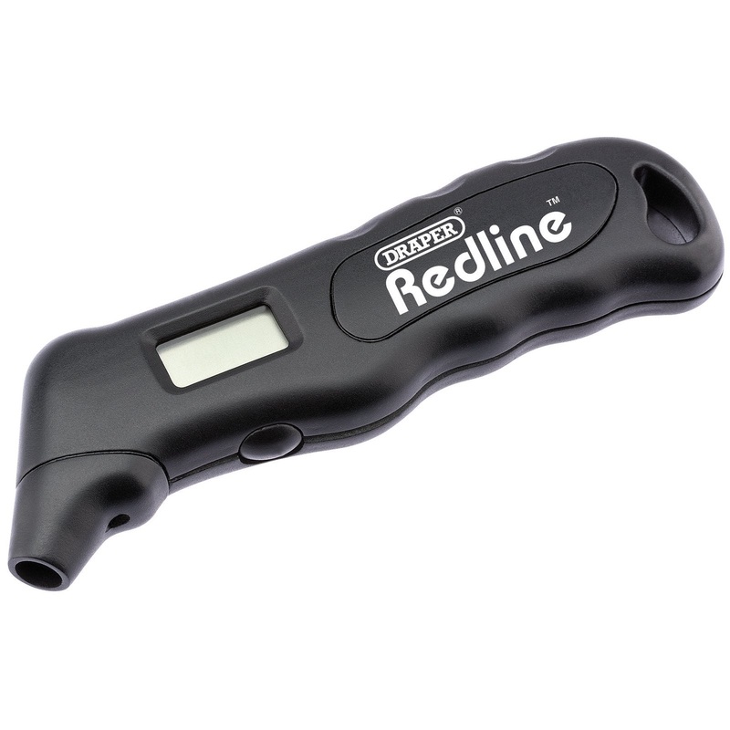 Draper Redline Digital Tyre Pressure Gauge, 0 – 100Psi – RL-DTPG