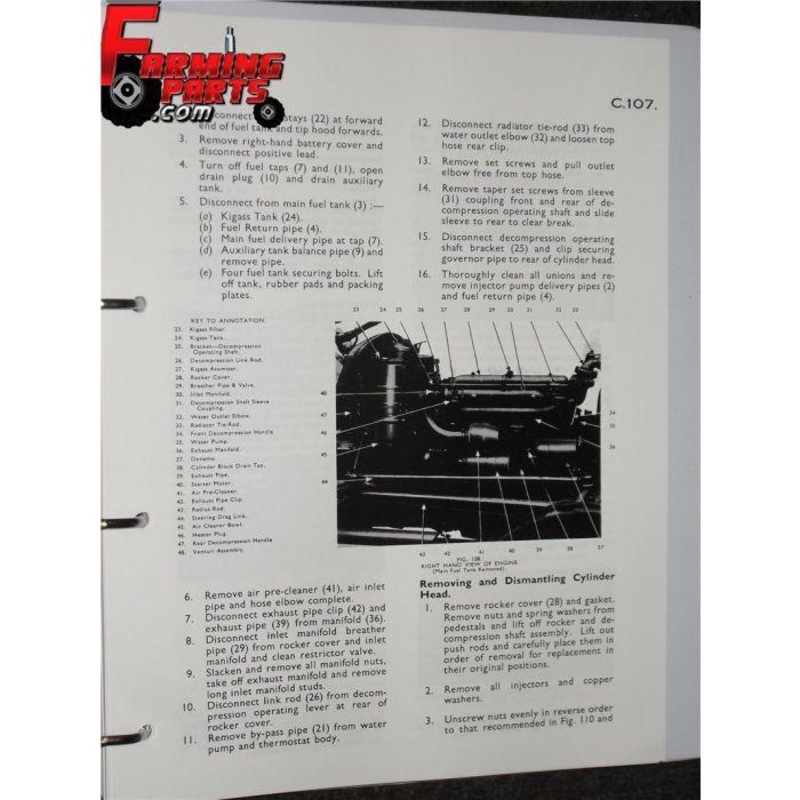 Massey Ferguson – TE20 Workshop Manual – 819135M1