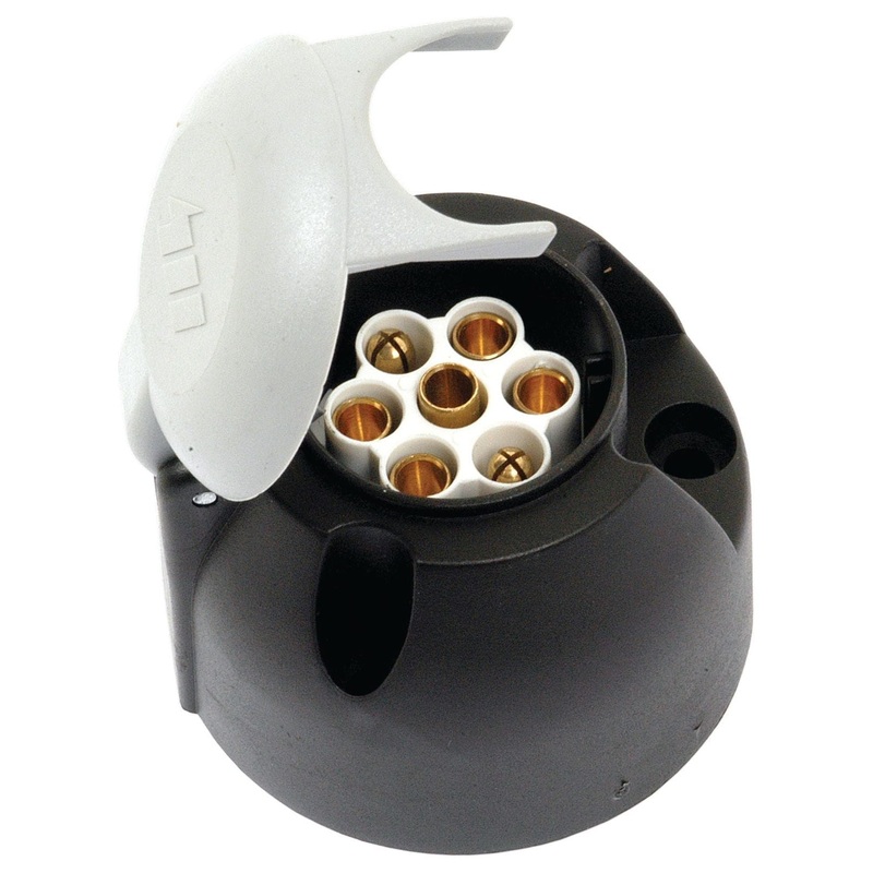 7 Pin Caravan Plug – Plastic | Sparex Part No.S.21391