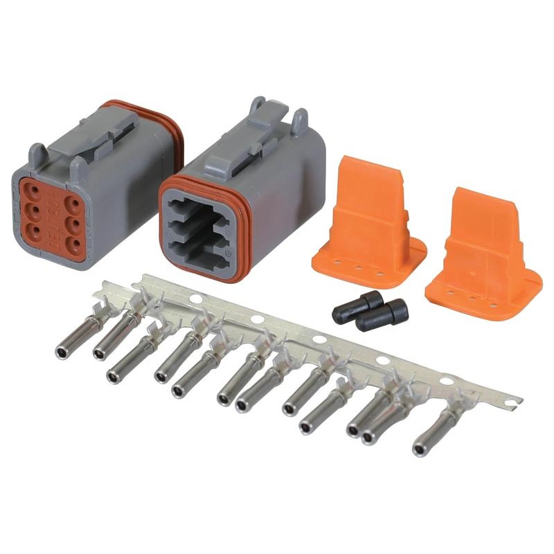 Deutsch DT Connector 6 Pole x1 Male, x1 Female (Agripak) – Sparex Part No. S.165061