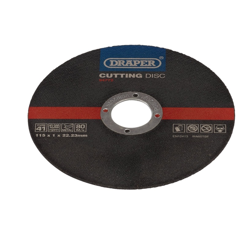 Draper Metal Cutting Discs, 115 X 1 X 22.23mm (Pack Of 100) – CGF7